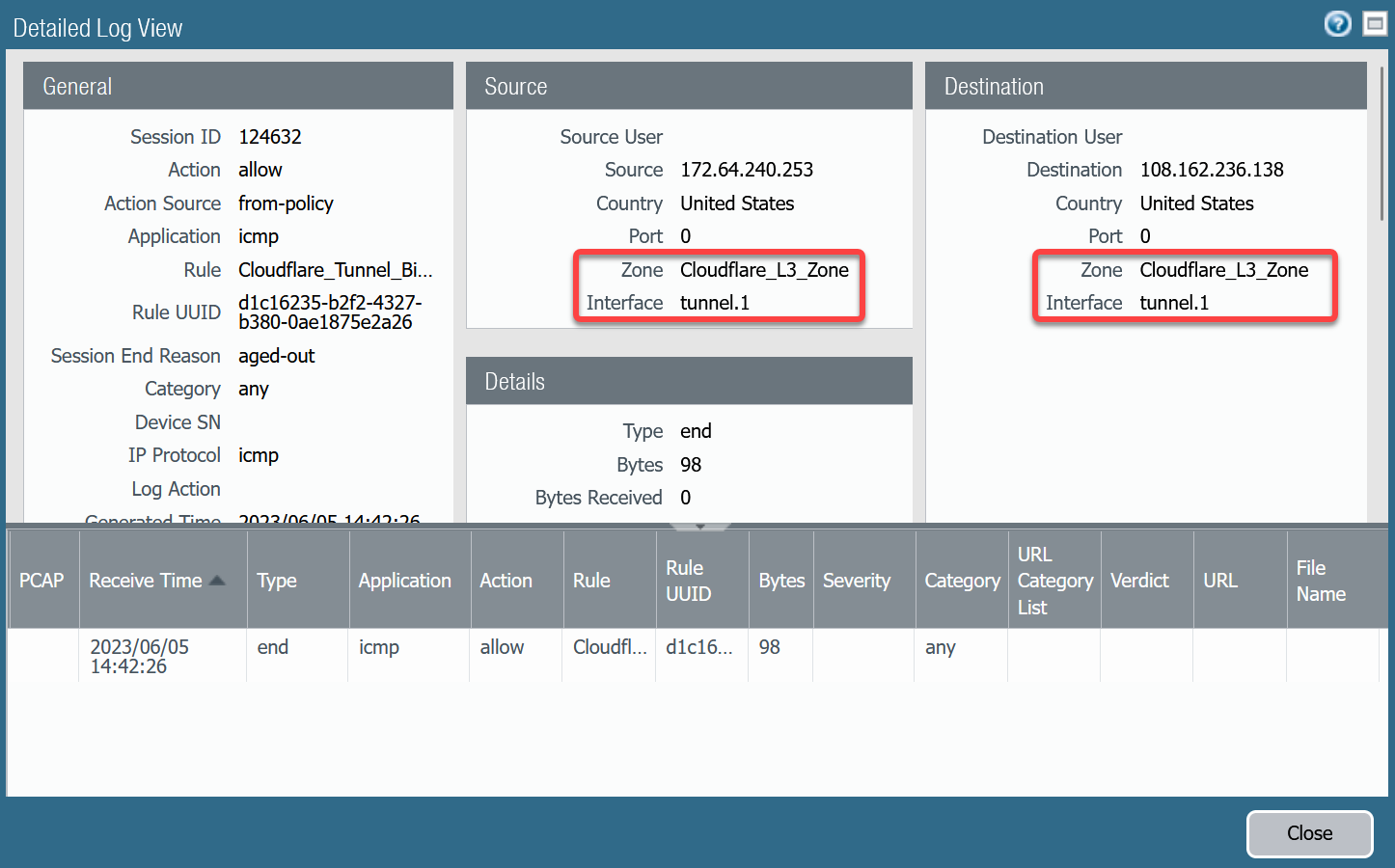 Bidirectional Health Check Logging - tunnel.1